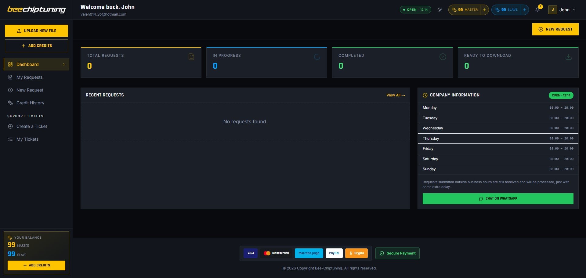 Portal dashboard